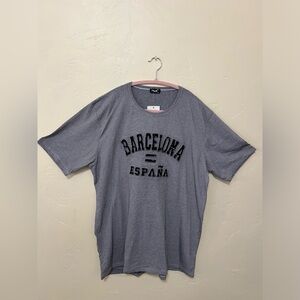 Barcelona Spain Travel Souvenir Gift Unisex Tee Shirt Size XXL Grey